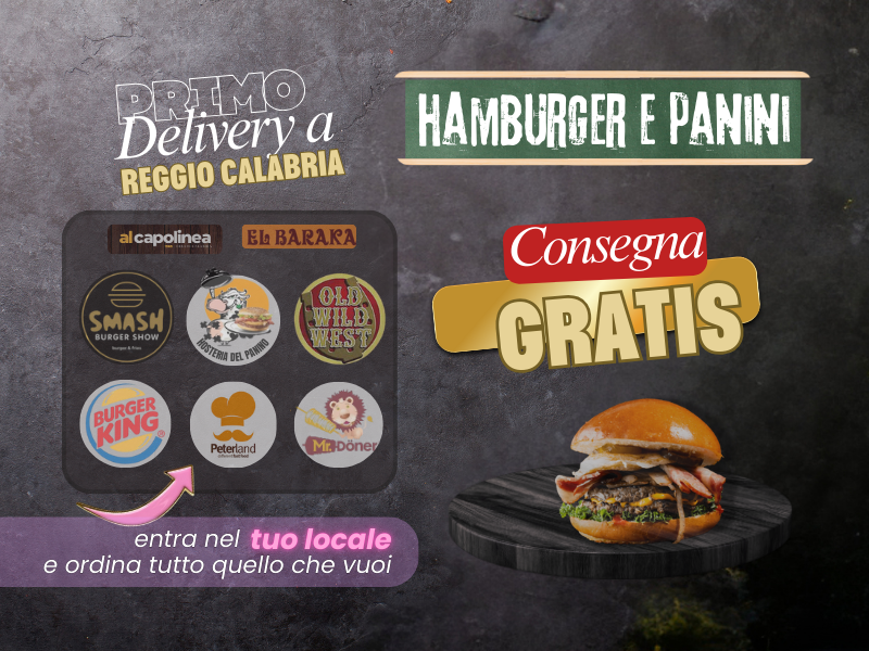 FLASHFOOD CONSEGNA GRATUITA PANINI E HAMBURGER